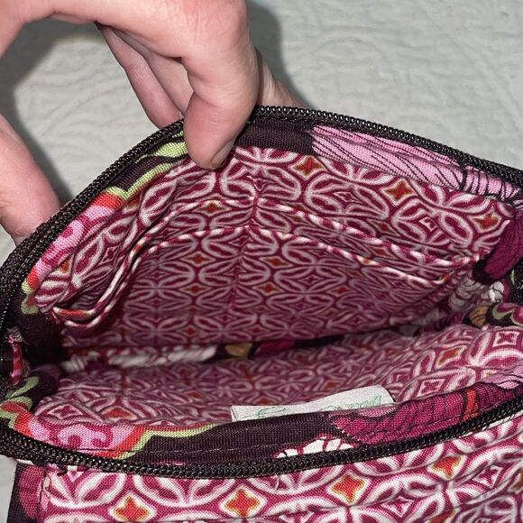 Vera Bradley Retired Mod Floral Pink Mini Hipster Crossbody Bag & Clip Zip ID - Picture 5 of 11